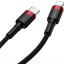 Кабель-зарядка Type-C на Lightning Baseus Cafule 18W 1м CATLKLF-91 красно-черный