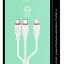 Кабель зарядки телефона Borofone 3-в-1 Enjoy Lightning/Micro/Type-C 2.4A 1м силиконовый белый