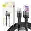 Usb Кабель для скоростной зарядки TYPE-C Baseus Cafule 5A 40W 1м  черный