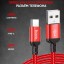 Usb Кабель для зарядки Type-C Hoco X14 Speed 2.4A 1м в тканевой оплетке красный