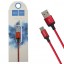 Usb Кабель-зарядка Type-C Hoco X14 Times speed 3A 2м в тканевой оплётке красный - армированный