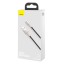 Usb Кабель-зарядка Lightning Baseus Cafule в тканевой оплетке, короткий кабель 25см, черный