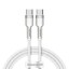 Кабель-зарядка Type-C на Type-C Baseus Cafule Metal 100W, 1м, белый.