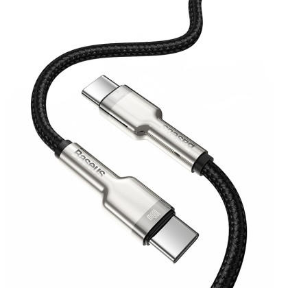 Кабель-зарядка Type-C на Type-C Baseus Cafule Metal 100W 2м CATJK-D01 чёрный