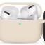 Силиконовый чехол для AirPods Pro c карабином пудро
