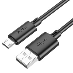 Usb Кабель-зарядка Micro Hoco X88 Cool 2.4A 1м силиконовый чёрный