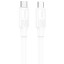 Кабель для зарядки Type-C-Type-C Hoco X 3A 60W 1м - силиконовый - белый