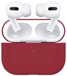 Силиконовый чехол для AirPods Pro малиновый