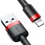 Usb Кабель-зарядка Lightning Baseus Cafule 1м (CALKLF-B19) черно-красный