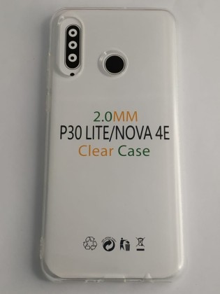 Чехол-накладка силикон 2.0мм Huawei Honor P30 Lite/Nova 4E прозрачный