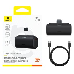 Powerbank Baseus Compact с быстрой зарядкой USB-C, 20W/5000mAh черный