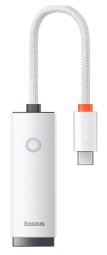 Переходник - для макбука - для ноутбука - Baseus Lite series Type-C на патч-корд кабель RJ45 белый 
