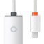 Переходник - для макбука - для ноутбука - Baseus Lite series Type-C на патч-корд кабель RJ45 белый 