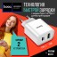 Сетевое зарядное устройство Hoco C80A Plus с шнуром Type-C на Type-C 1USB/1С PD3.0/QC3.0 20W/18W белое