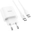Сетевое зарядное устройство Hoco 94A с шнуром Type-C на Type-C 1C - 20W - белое