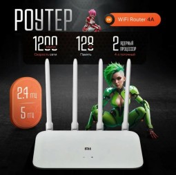 Роутер Redmi Xiaomi Gigabit Edt. белый +поддержка VPN, переходник, гигабитный роутер