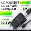 Сетевой зарядный блочок Borofone Travel Sharp 20 с шнуром Type-C 1USB 2.1A черное