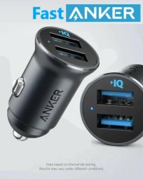 Автомобильный блок для зарядки телефона Anker A2727 24W 2USB черное