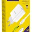 Сетевое зарядное устройство Hoco с шнуром Type-C на Type-C 1USB/1С PD3.0/QC3.0 20W/18W белое