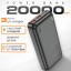 Повербанк с быстрой зарядкой Hoco J1-01A 20000mAh 2USB/1USB-C 18W/20W черный