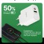 Сетевой зарядный блок питания - Hoco Fast Charge C-80A 1USB/1С PD/QC3.0 3A 20Вт- белое