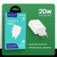 Сетевой зарядный блок питания - Hoco Fast Charge C-80A 1USB/1С PD/QC3.0 3A 20Вт- белое