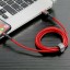 Usb Кабель-зарядка Lightning Baseus Cafule 3м (CALKLF-R09), в тканевой оплетке, красный