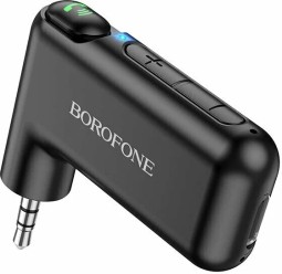 Блютуз адаптер для магнитолы Borofone BC35 AUX Car Wireless Receiver BT5.0, черный