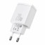 Зарядное устройство для телефона Baseus Compact 20W, 2 порта 1USB/1Type-C, белое, скоростная зарядка.