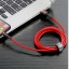 Кабель для зарядки Iphone Baseus Cafule с быстрой зарядкой 1м, в тканевой оплетке, красный