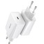 Сетевое зарядное устройство с Type C, скоростная зарядка Baseus Speed Mini 1C 3A/20W, белое
