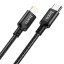 Usb Кабель-зарядка Type-C на Lightning Hoco X14 Double 3A 20W 2м в тканевой оплетке черный