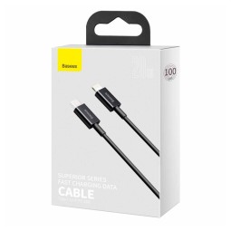 Кабель для зарядки Type-C на Lightning Baseus Superior 20W 1м черный