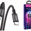 Usb Кабель-зарядка Type-C на Lightning Hoco X14 Double 3A 20W 1м в тканевой оплетке черный
