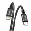 Usb Кабель-зарядка Type-C на Lightning Hoco X14 Double 3A 20W 1м в тканевой оплетке черный
