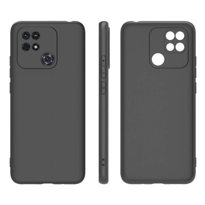 Чехол-накладка для Xiaomi Redmi 10C силикон матовый черный
