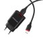 Сетевое зарядное устройство для Apple Borofone Sharp с шнуром Lightning 1USB 2.1A черное