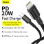 Кабель-зарядка Type-C на Lightning Baseus High Density Braided 20W 1м (CATLG01) черный