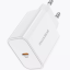 Сетевое зарядное устройство с быстрой зарядкой Borofone 1C 20W, белое