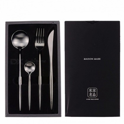 Набор столовых приборов Xiaomi Modern Flatware, 4 предмета, серебристый