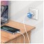 Сетевое зарядное устройство - Hoco Frozen Blue - 1-порт Type-С PD3.0/QC3.0 20W - ледяной/белый