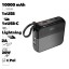 Повербанк с кабелем Borofone BJ64 - 10000mAh/1USB/1C/Lightning 22.5W/PD20W - кабель Type C- lighting - черный