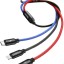 Кабель-зарядка Baseus Three Primary Micro+Lightning+Type-C 3.5A 30см (CAMLT-ASY01) черный
