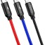 Кабель-зарядка Baseus Three Primary Micro+Lightning+Type-C 3.5A 30см (CAMLT-ASY01) черный